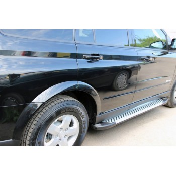 Боковые пороги Line (2 шт, алюм) для SsangYong Kyron 2005-2014 гг