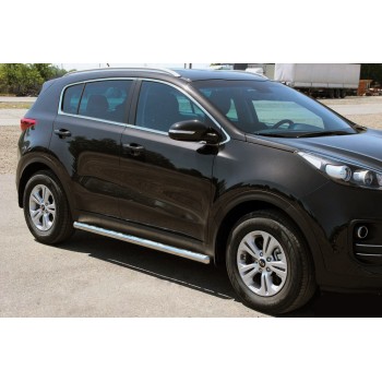 Боковые трубы BB001 (2 шт, нерж) для Kia Sportage 2015-2021 гг Боковые трубы BB001 (2 шт, нерж) для Kia Sportage 2015-2021 гг