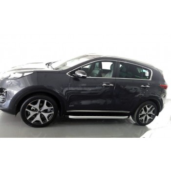 Бокові пороги Fullmond (2 шт., алюміній) для Kia Sportage 2015-2021 рр