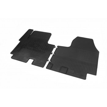 Резиновые коврики (2 шт, Интерпласт) для Nissan Primastar 2002-2014 гг