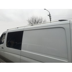 Рейлінги DD (алюміній) 265 см, Хром, Пластикова ніжка для Volkswagen Crafter 2006-2016 рр