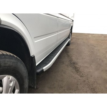 Бокові пороги Fullmond (2 шт, алюм) Довга база для Mercedes Sprinter W901/902/903/904/905 1995-2006 рр