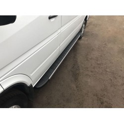 Бокові пороги Duru (2 шт., алюміній) Довга база для Volkswagen LT 1995-2006 рр