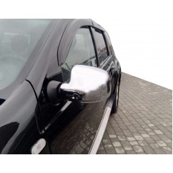 Накладки на зеркала (2 шт) V-2 OmsaLine - Итальянская нержавейка для Renault Duster 2008-2017 гг