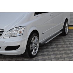 Бокові пороги Line (2 шт., Алюм.) Коротка (short) і Середня (long) для Mercedes Vito W639 2004-2014 рр