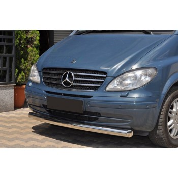 Губа нижня одинарна ST008 (нерж) 2004-2011, 60мм для Mercedes Viano рр