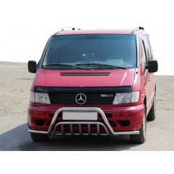 Кенгурятник с усами WT002 Plus (нерж.) для Mercedes Vito W638 1996-2003 гг