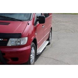 Бокові пороги Allmond Grey (2 шт., алюм.) для Mercedes Vito W638 1996-2003 рр