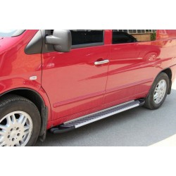 Боковые пороги Line (2 шт., алюм.) для Mercedes Vito W638 1996-2003 гг
