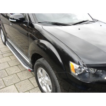 Бокові пороги Fullmond (2 шт, алюм.) для Mitsubishi Outlander 2006-2012рр