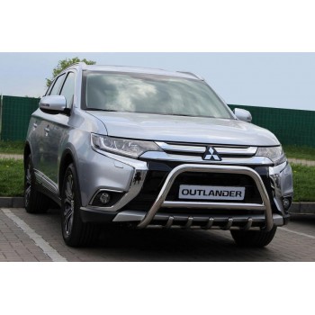 Кенгурятник WT003 (нерж.) для Mitsubishi Outlander 2012-2021 гг