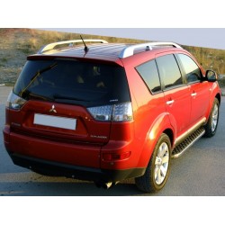 Боковые пороги BlackLine (2 шт, алюминий) для Mitsubishi Outlander 2006-2012 гг