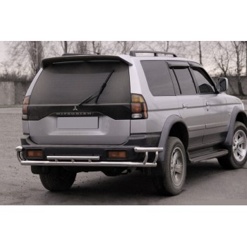 Задняя защита AK005-2 (нерж) для Mitsubishi Pajero Sport 1996-2007 гг
