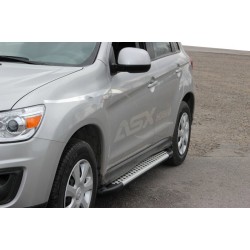 Боковые пороги X5-тип (2 шт, алюм.) для Peugeot 4008