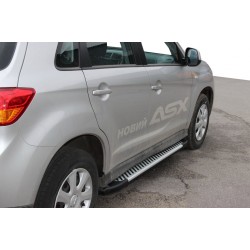 Боковые пороги Line (2 шт., алюминий) для Mitsubishi Eclipse Cross