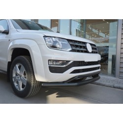 Передний ус двойной Vegas 2016-2021 (черный) для Volkswagen Amarok