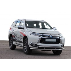 Передняя защита ST016 (нерж) для Mitsubishi Pajero Sport 2015- гг