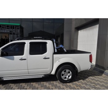 Боковые пороги X5-тип (2 шт., алюм.) для Nissan Navara 2006-2015 гг