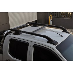 Рейлинги с перемычками (2 шт, Черные) Серые для Nissan Navara/NP300 2016- гг