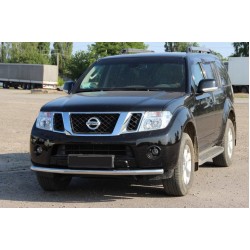 Передняя защита ST008 (нерж) для Nissan Navara 2006-2015 гг