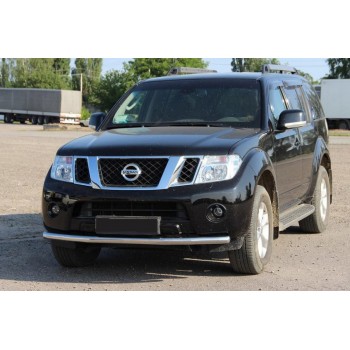 Передняя защита ST008 (нерж) для Nissan Navara 2006-2015 гг