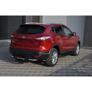 Боковые пороги Allmond Black (2 шт., алюминий) для Nissan Qashqai 2014-2021 гг