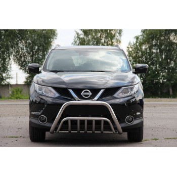 Кенгурятник WT002 (нерж) для Nissan Qashqai 2014-2021 рр Кенгурятник WT002 (нерж) для Nissan Qashqai 2014-2021 рр