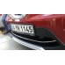 Накладка на передний бампер (2014-2017, нерж) Carmos - Турецкая сталь для Nissan Qashqai