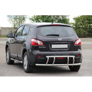 Задняя дуга AK011 (нерж.) для Nissan Qashqai 2007-2010 гг