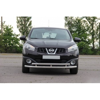 Передний двойной ус ST016 (нерж) 51/42 мм для Nissan Qashqai 2010-2014 гг