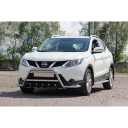Кенгурятник WT003-Plus (нерж) для Nissan Qashqai 2014-2021 рр