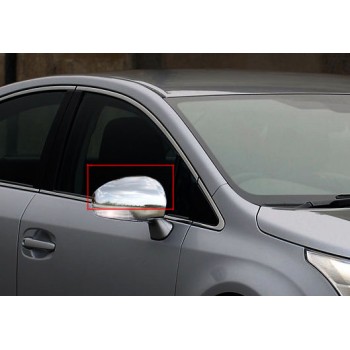 Накладки на зеркала (2 шт, нерж) для Toyota Avensis 2009-2018 гг