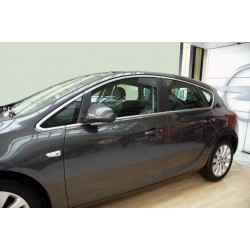 Полная окантовка стекол (HB, 12 шт, нерж) для Opel Astra J 2009-2015 гг
