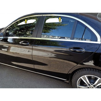 Верхняя окантовка стекол (нерж) для Mercedes C-сlass W205 2014-2021 гг