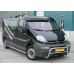 Козырек на лобовое стекло (черный глянец, 5мм) для Renault Trafic 2001-2015 гг