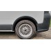 Накладки на колесные арки (4 шт, черные) 2007-2015, Черный металл для Nissan Primastar