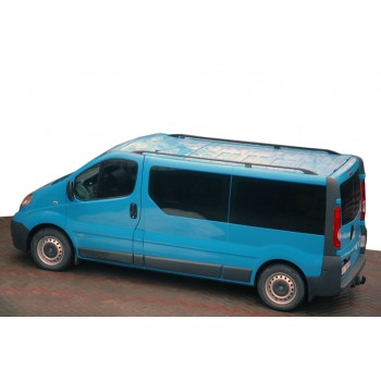 Рейлинги Черные Длинная база, Метал. ножки для Nissan Primastar 2002-2014 гг