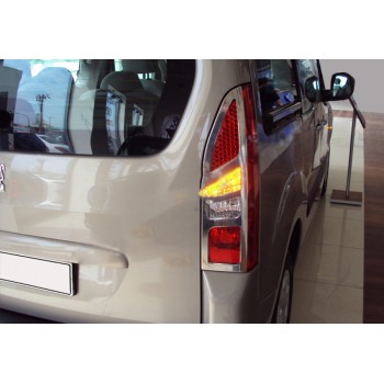 Накладка на стопы Прямые (2 шт, нерж) OmsaLine для Peugeot Partner Tepee 2008-2018 гг Накладка на стопы Прямые (2 шт, нерж) OmsaLine для Peugeot Partner Tepee 2008-2018 гг