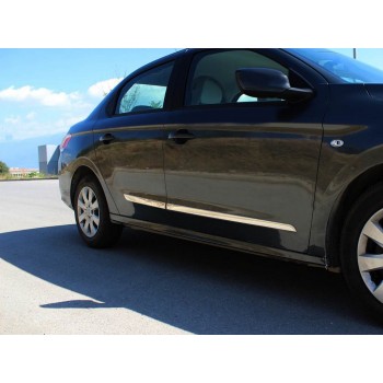 Молдинг дверной (4 шт, нерж.) для Citroen C-Elysee