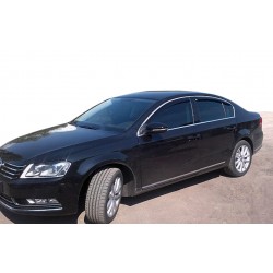Ветровики с хром молдингом SD (4 шт, EU, HIC) для Volkswagen Passat B7 2012-2015 гг