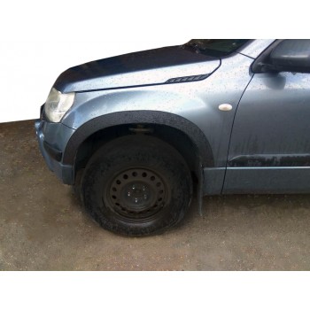 Накладки на арки (4 шт, черные) для Suzuki Grand Vitara 2005-2017 гг
