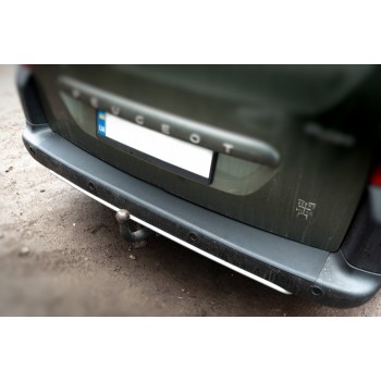 Накладки на задний бампер ABS (пласт.) для Peugeot Partner Tepee 2008-2018 гг Накладки на задний бампер ABS (пласт.) для Peugeot Partner Tepee 2008-2018 гг