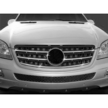 Накладка на решітку (5 шт., нерж.) Carmos - Турецька сталь для Mercedes ML W164