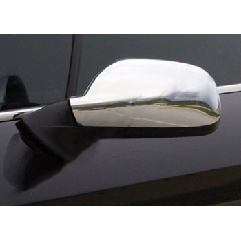 Накладки на зеркала (2 шт) Carmos - Полированная нержавейка для Peugeot 407