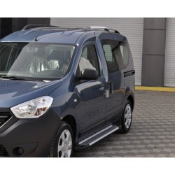 Боковые пороги Allmond Grey (2 шт., алюминий) для Renault Dokker 2013-2022 гг