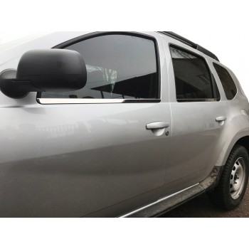 Молдинг стекла (4 шт, нерж) OmsaLine - Итальянская нержавейка для Renault Duster 2008-2017 гг