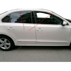 Верхние молдинги стекла 6 шт, нерж) OmsaLine - Итальянская нержавейка для Volkswagen Jetta 2011-2018 гг