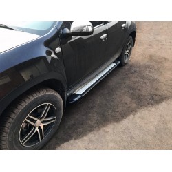 Боковые пороги Rainbow (2 шт., алюминий) для Renault Duster 2008-2017 гг
