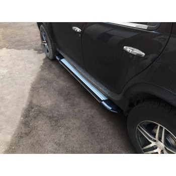 Боковые пороги Rainbow (2 шт., алюминий) для Dacia Duster 2008-2018 гг