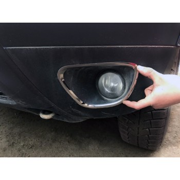 Накладки на противотуманки (2 шт, нерж) для Dacia Duster 2008-2018 гг Накладки на противотуманки (2 шт, нерж) для Dacia Duster 2008-2018 гг